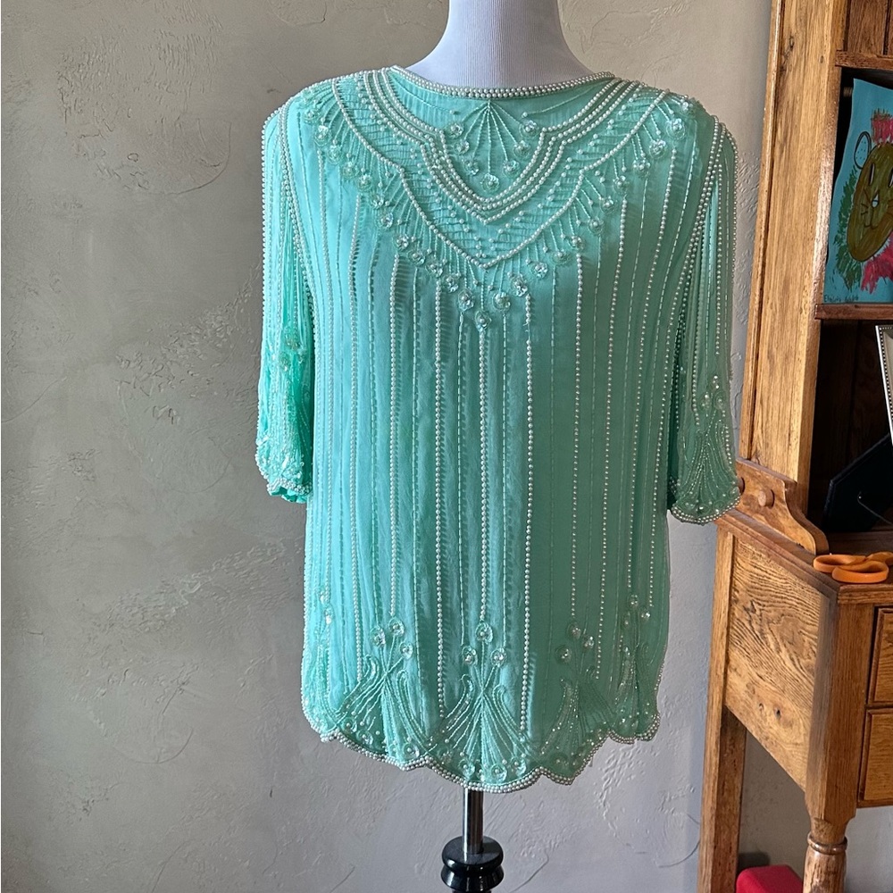 Light Green Linsiano Blouse